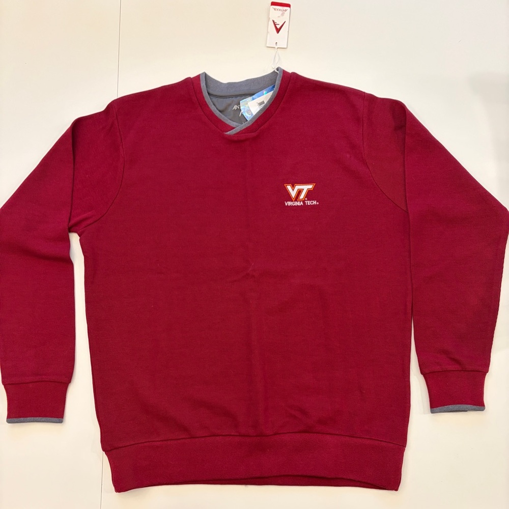 Virginia Tech Antigua Golf Executive Long Sleeve Large NWT